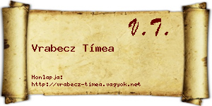 Vrabecz Tímea névjegykártya